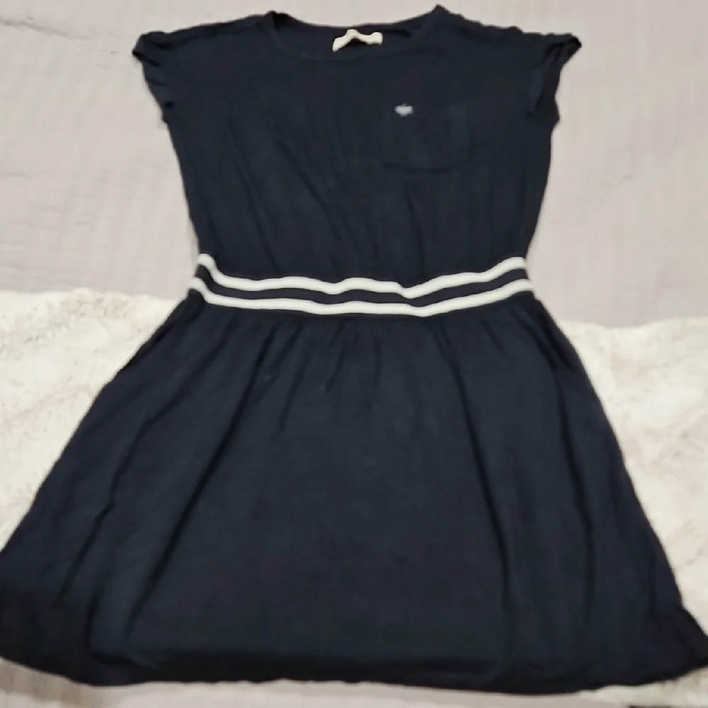 Abercrombie Kids Navy Dress with White Trim